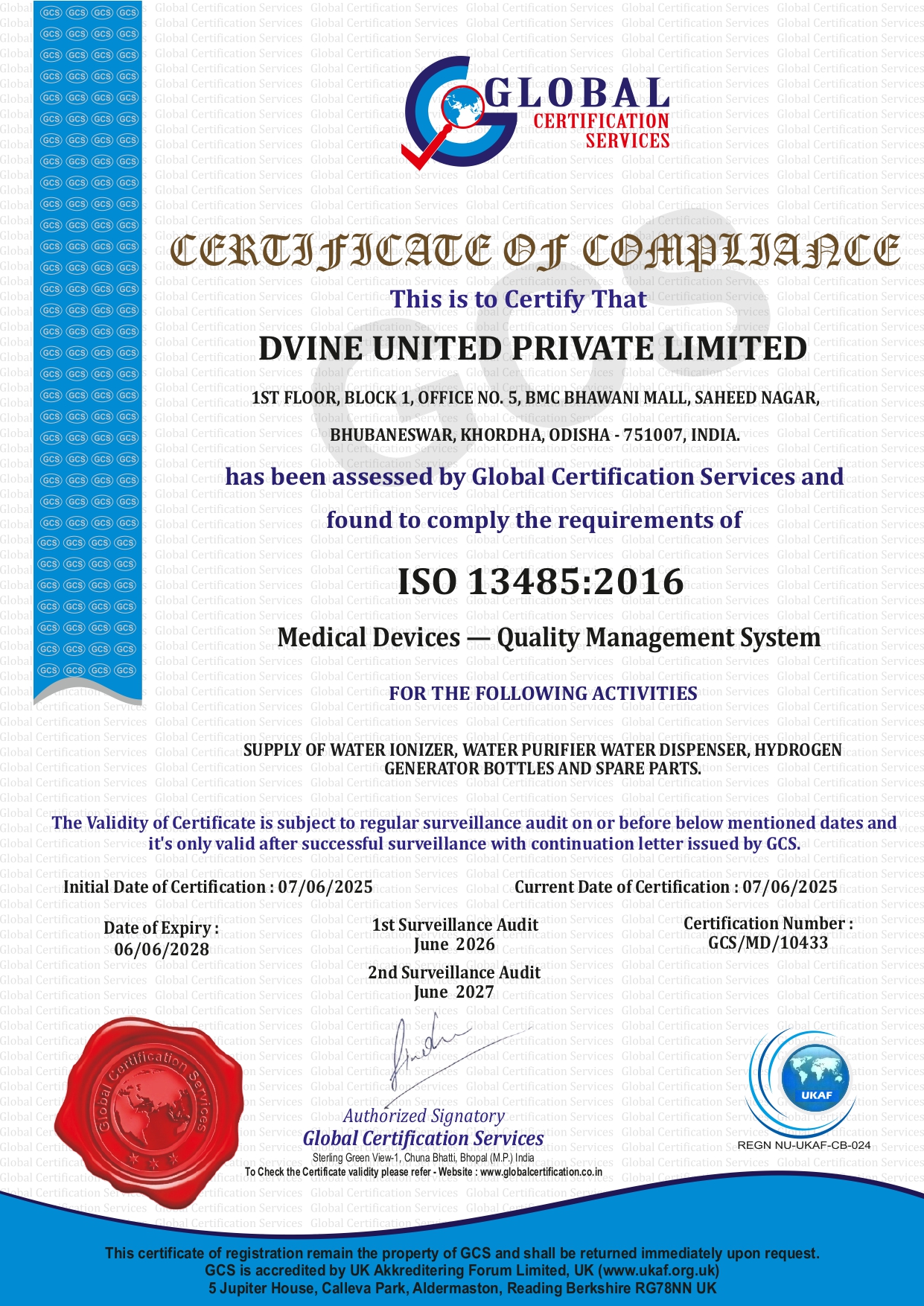 ISO 13485 Certificate